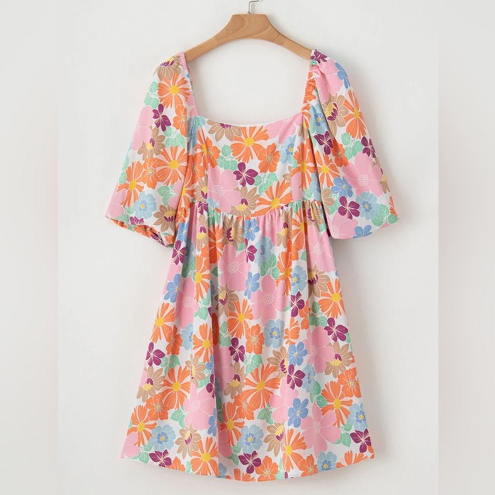 Floral Babydoll Dress - Size 3X
